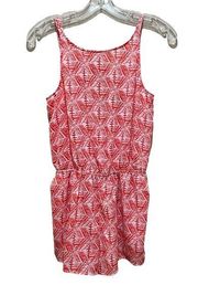 Aqua Sleeveless Printed Romper