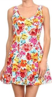 Papaya Floral Fit & Flare Skater Dress size large