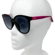 MCM 719SLB Oversized Black & Hot Pink Visetos Logo Sunglasses w/ case