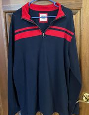 Navy And Red Quarter Zip