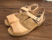 MIA Natural Leather Anja Wooden Clogs Size 40 EU / 10 US $100