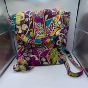 Vera Bradley Purple Floral  shoulder bag doubles as a book bag