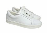Sam Edelman Ethyl Lace Up Low Top Sneakers Bright White Leather 6.5