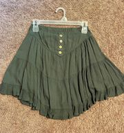 Green Flare Skirt