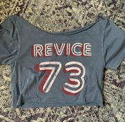 Revice Denim Cropped  Tee