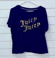 Juicy Couture Black Sleep Tee XL
