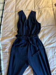 Navy Sleeveless Jumpsuit