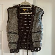 Lulumari Crochet Fur Vest