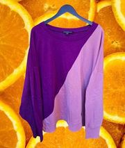 Eloquii 2 Tone Purple Sweatshirt Size 30/32