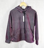 Koral Activewear  Mantra Impression Check Iridescent Pullover Hoodie Size Small