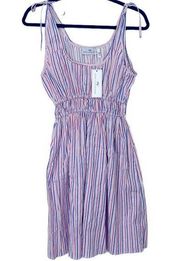 Never a Wallflower Red, White and Blue Striped Sun Dress Women’s size XS NWT