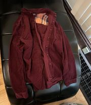 Maroon corduroy button up