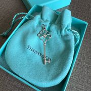 Tiffany & Co Diamond Key Flower Pendant