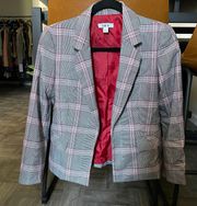 bar 111 grey and red plaid blazer