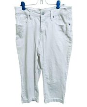 Faded Glory White Cuffed Capri Pants 12