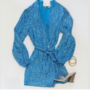 Buddy Love Blue Sequin Dress 