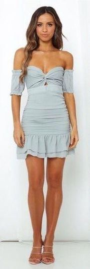 TELL ME TWICE SAGE DRESS XS