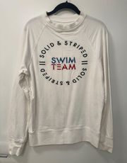 Swim Team Women's White Cotton Medium Long Sleeved Sweatshirt