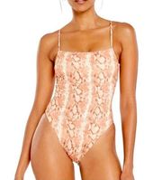 NWT VITAMIN A Swim Jenna High Leg Sand Snake One Piece Swimsuit Women’s Size 10