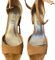 Worthington suede tan heel sandals