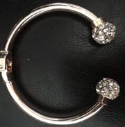 2 Rose Gold Pave Crystals & Pearls Bangles