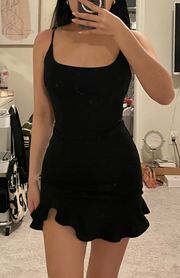 black mini dress