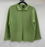 Women’s  wool green blazer jacket size petite medium