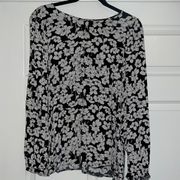 Black & White Floral Blouse