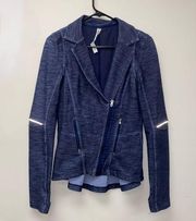 Lululemon  Ride On Rock Blue Moto Blazer size 6