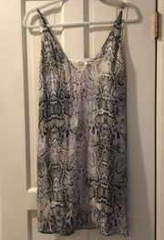 Lavender Brown slip dress in snake