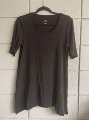 Women’s J. Jill Pima Cotton Shirttail Tunic in Black size S