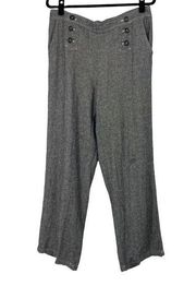 Maurices Dark Heather Gray Linen Wide Leg Pants