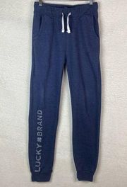 Lucky Brand Womens‎ XL Navy Blue Logo Stretchy Jogger Sweatpants