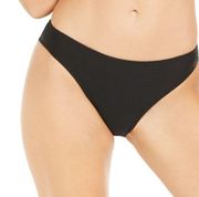 Hula Honey BLACK Rib Hipster Bikini Swim Bottom Sm