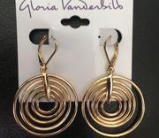 Gloria Vanderbilt Multi Circles Gold Earrings