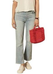 BOYISH The Brady in La Porta High Rise Crop Flare Jeans Stretch Comfy Sz 26, NWT