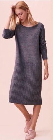 Lou & Grey Specked Hi-Rib Sweater Dress Womens Size XS