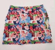 Kyodan Golf Womens Size Medium Skort Skirt Shorts Summer Mix Floral Citrus Print