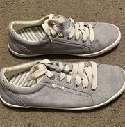 Taos Star Gray Canvas Sneakers Womens Size 9.5 Lace Up STA-12844 Comfort Shoes