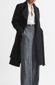 Reiss Freja Tailored Wool Blend Longline Coat