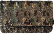 BCBGMAXAZRIA Sequin Envelope Clutch Camo