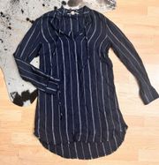 ANTHROPOLOGIES  Navy Striped Tunic Dress Size S‎ NWOT