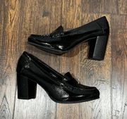 Black Heeled Loafers