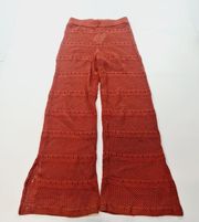 Tularosa Hayden Crochet Pant in Blood Orange