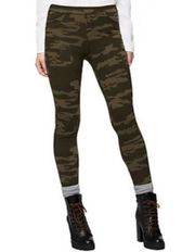 Sanctuary Green Camo Printed Pull on Stretch Casual Grease Leggings Womens Small