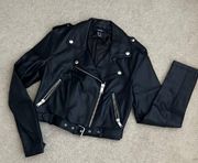 F21 Faux Leather Cropped Jacket