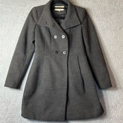 Zara Trafaluc Coat Womens S Gray Outerwear Front Button Pea Coat