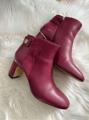 White House | Black Market  Sangria Heel BootSize 8M red chunky heels