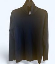 Athleta black long line Flurry Blizzard rib turtleneck size XL, athleisure