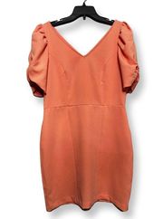 Womens Sheath Dress Pink Stretch V Neck Half Sleeve Juniors 1 New